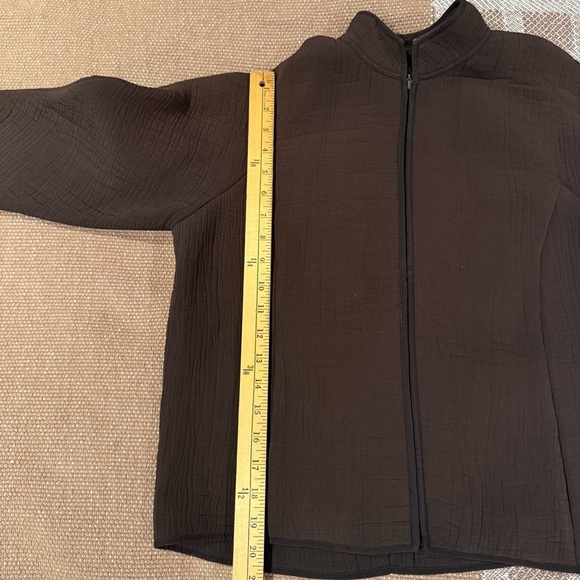 EILEEN FISHER Smooth Silk Blend Quilted Jacket Small Petite - Picture 7 of 9